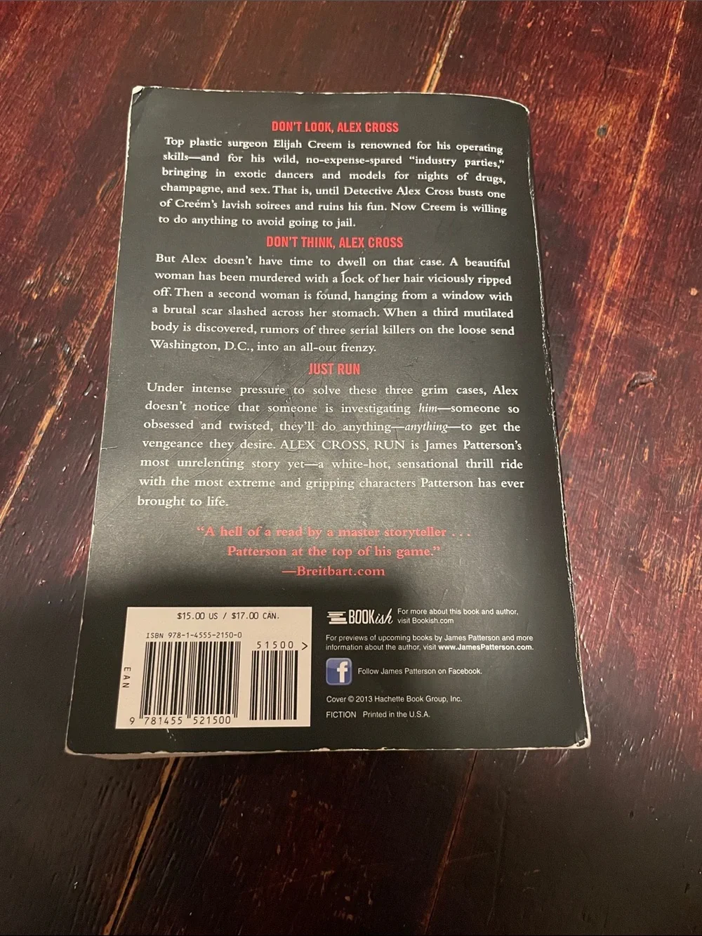 Alex Cross, Run by — Black & Red Thriller Paperback